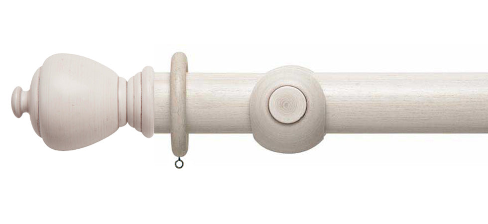 Rolls Modern Country Sugar Pot 55mm Wooden Curtain Pole - Fendow