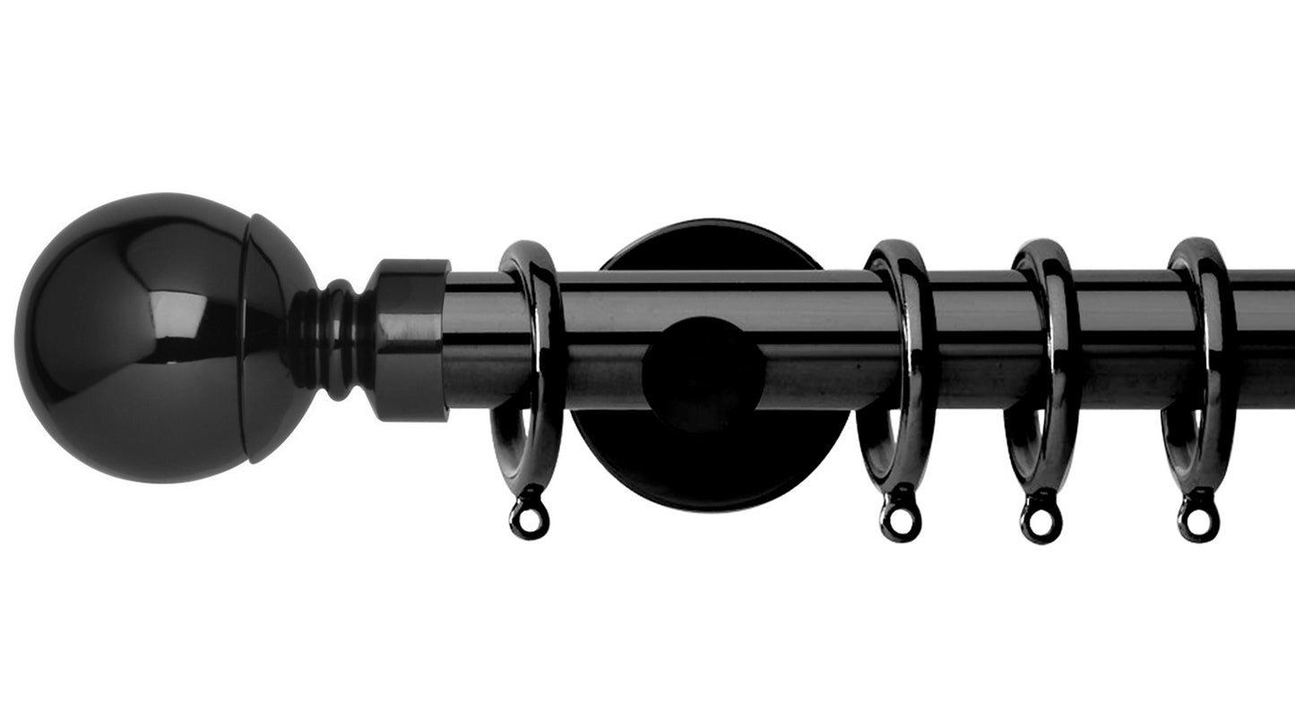 Rolls Neo Ball 28mm Metal Curtain Pole - Fendow