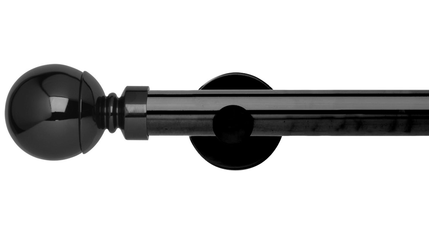 Rolls Neo Ball 28mm 3 Sided Bay Window Metal Curtain Pole