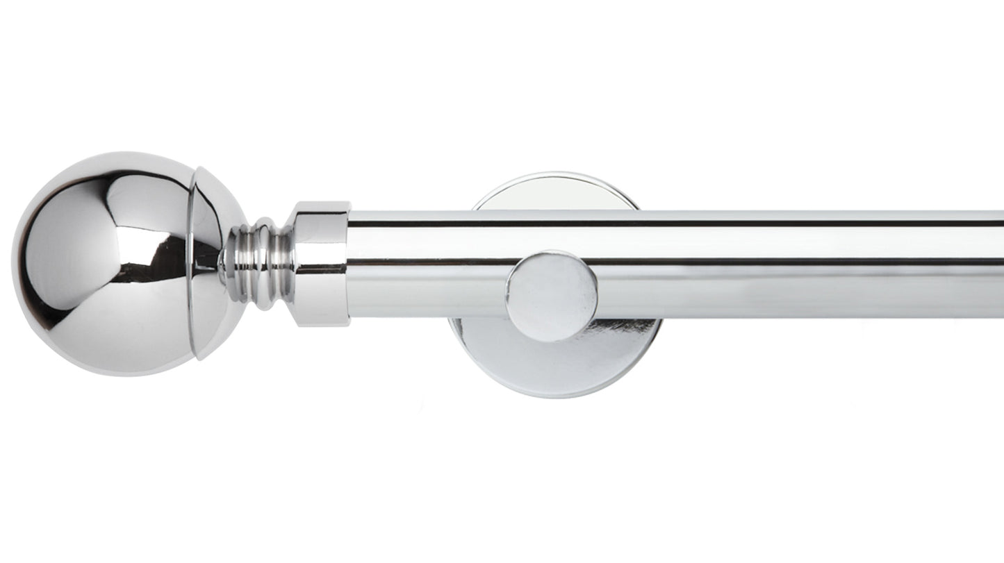 Rolls Neo Ball 28mm Metal Curtain Pole - Fendow