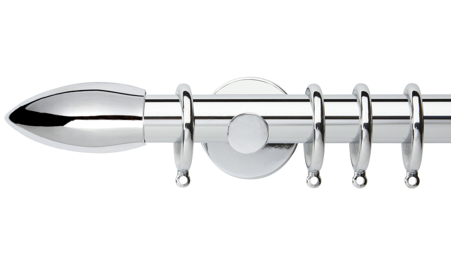 Rolls Neo Bullet 28mm Metal Curtain Pole - Fendow