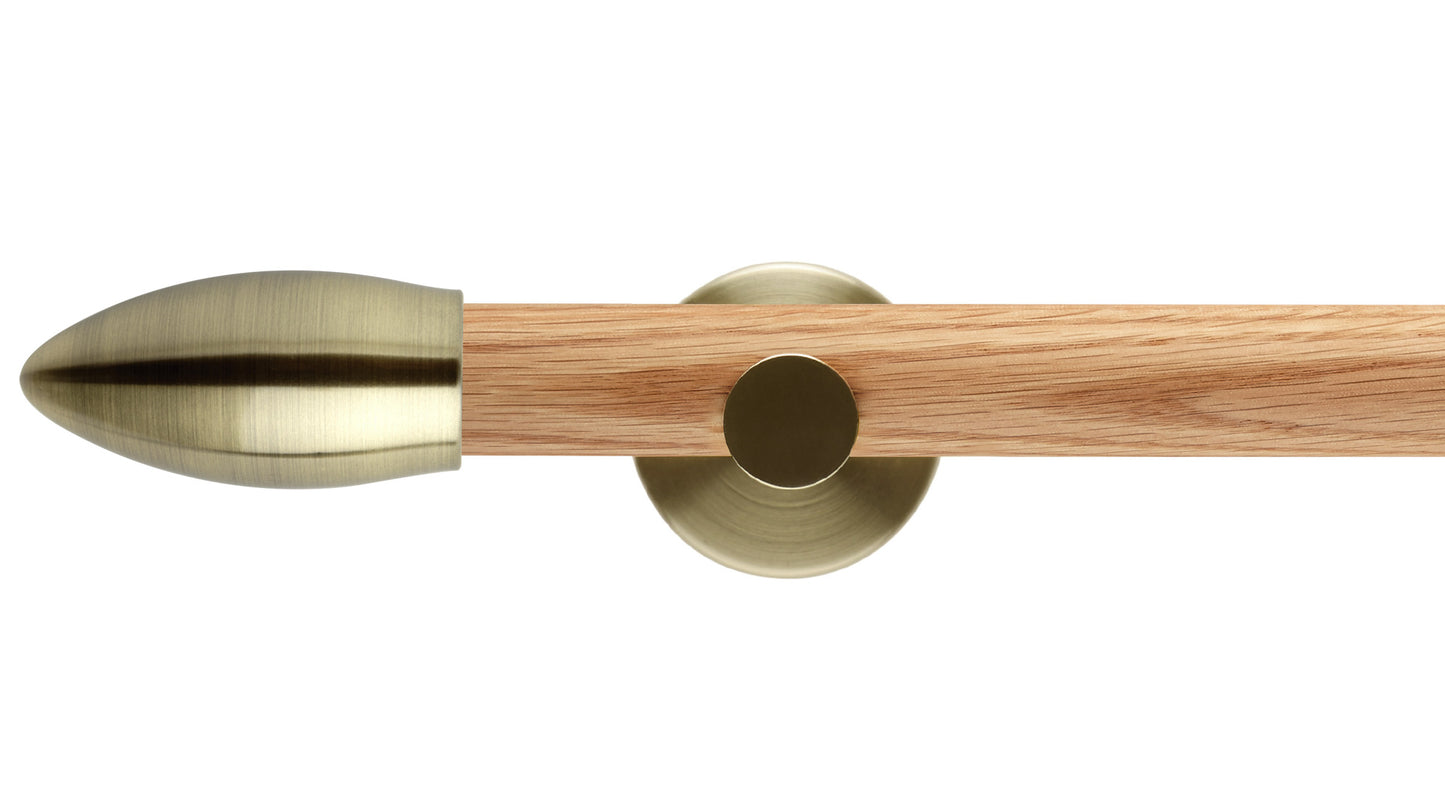 Rolls Neo Bullet 28mm Wooden Curtain Pole - Fendow