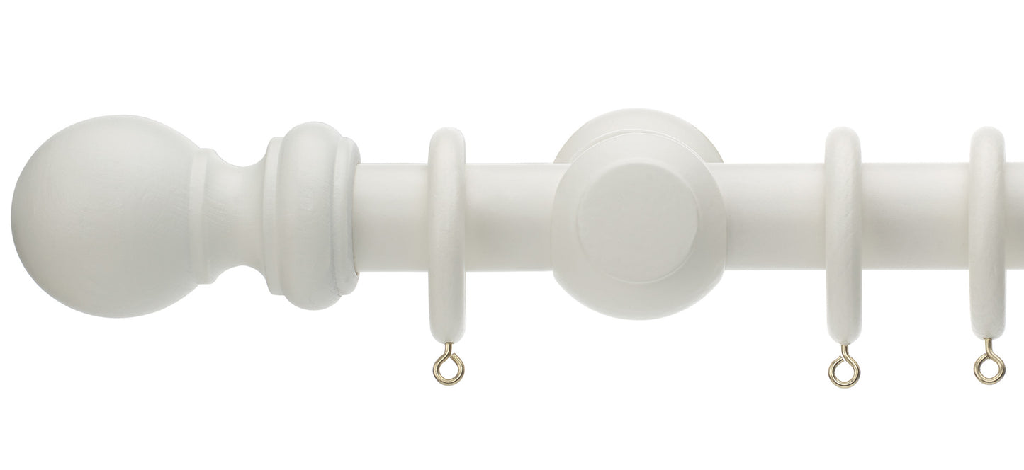 Rolls Honister 28mm Wooden Curtain Pole - Fendow