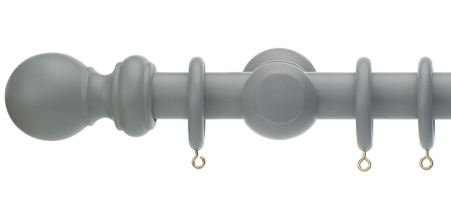 Rolls Honister 28mm Wooden Curtain Pole - Fendow