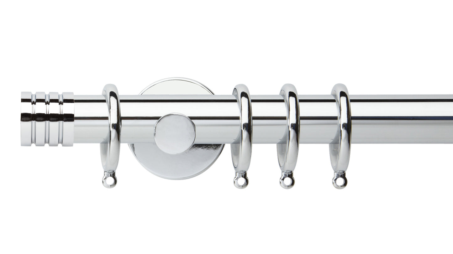 Rolls Neo Stud 28mm Metal Curtain Pole - Fendow