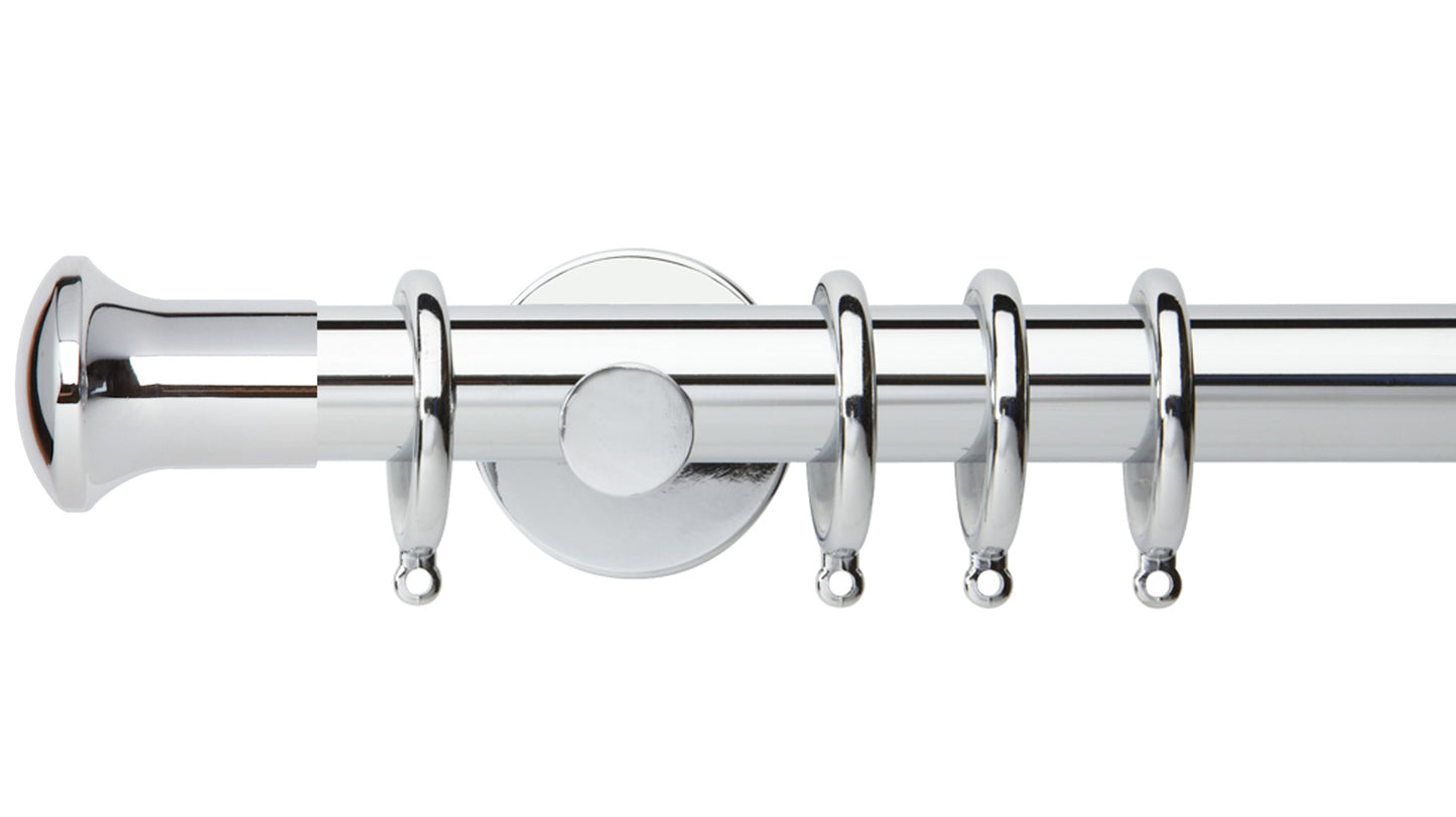 Rolls Neo Trumpet 28mm 3 Sided Bay Window Metal Curtain Pole