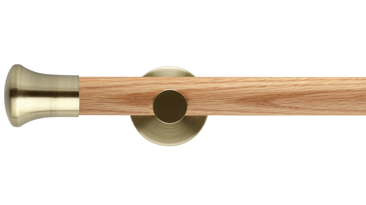 Rolls Neo Trumpet 28mm Wooden Curtain Pole - Fendow