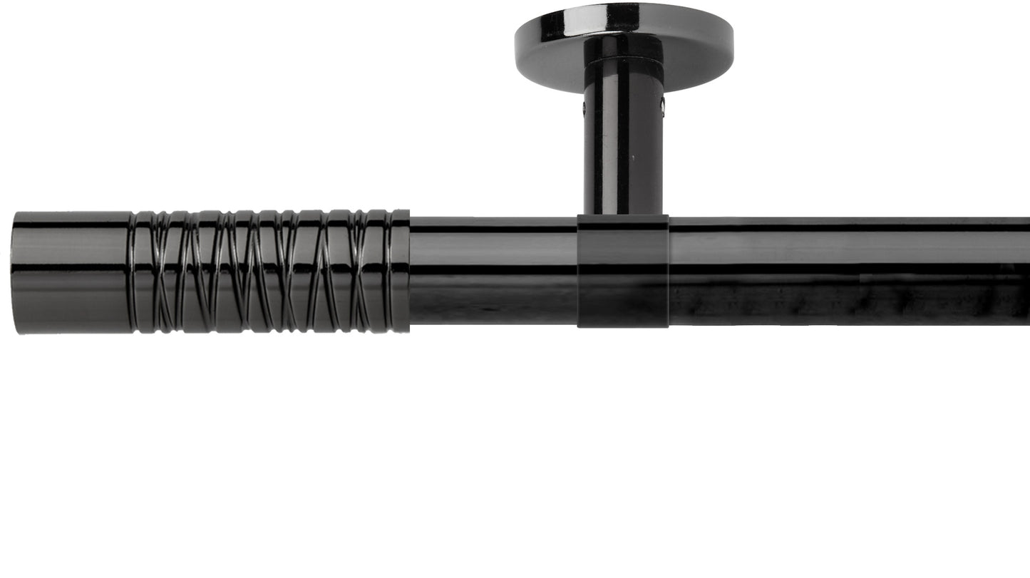 Rolls Neo Wired Barrel 28mm Metal Curtain Pole - Fendow