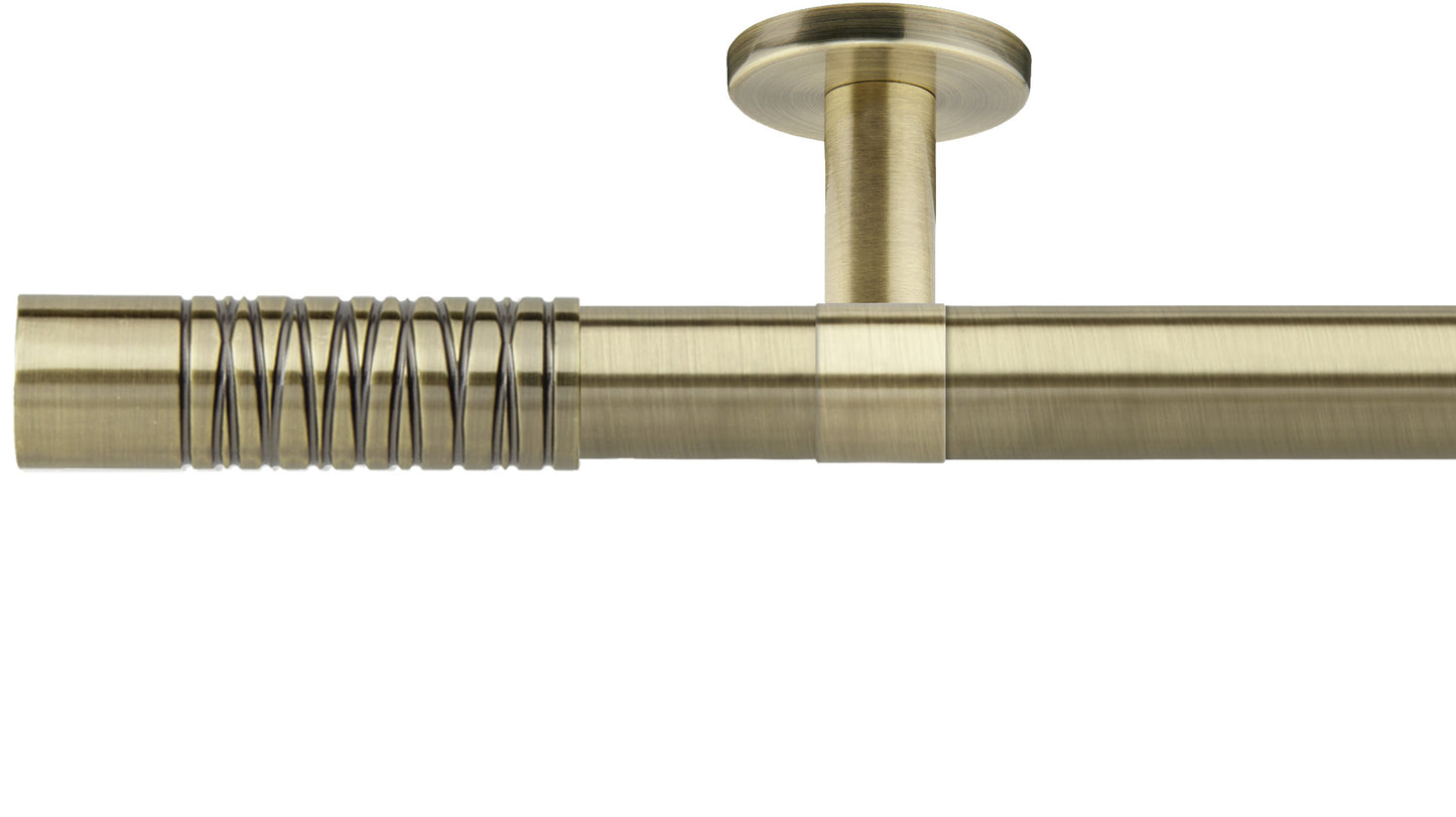 Rolls Neo Wired Barrel 28mm Metal Curtain Pole - Fendow