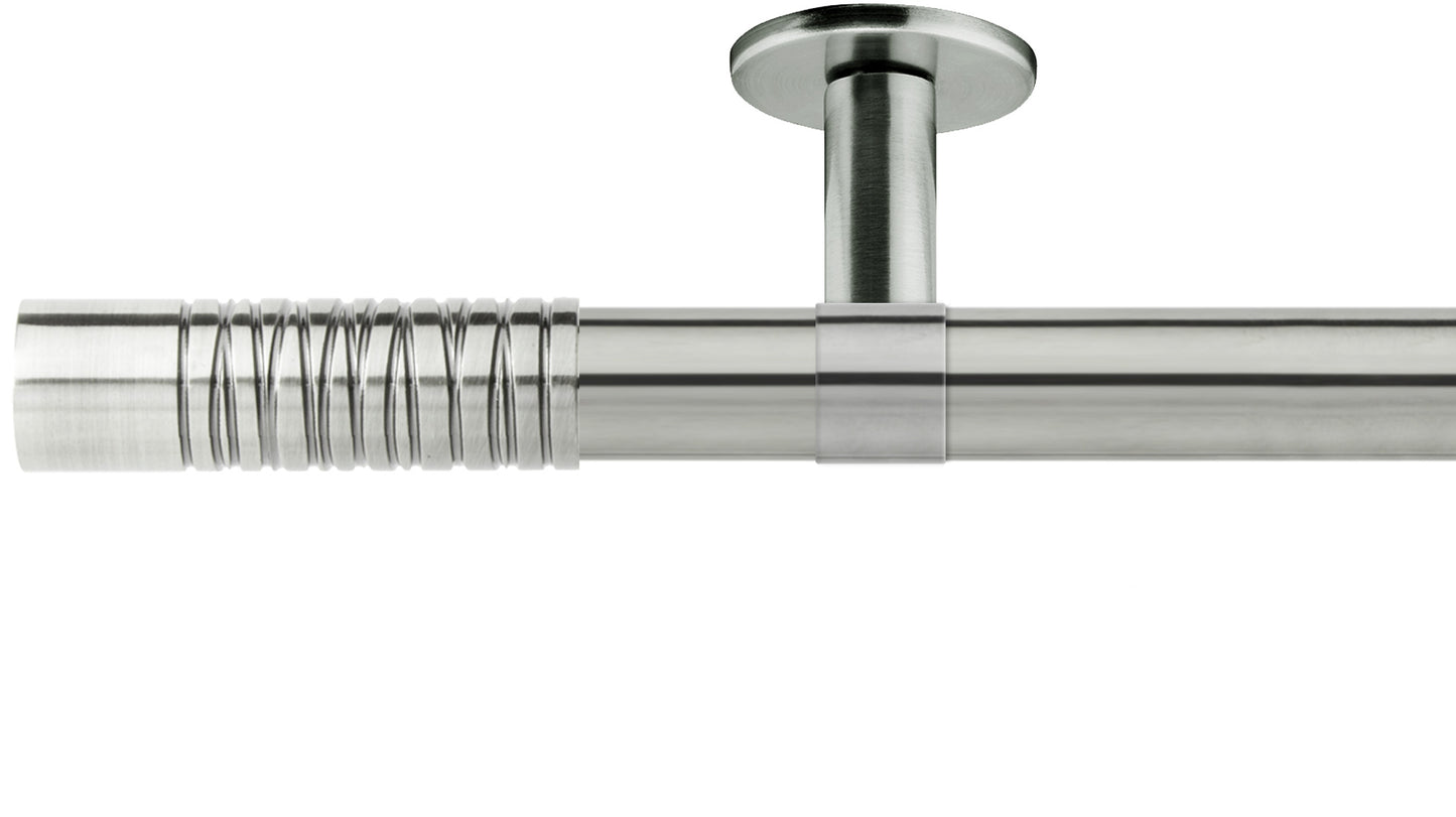 Rolls Neo Wired Barrel 28mm Metal Curtain Pole - Fendow