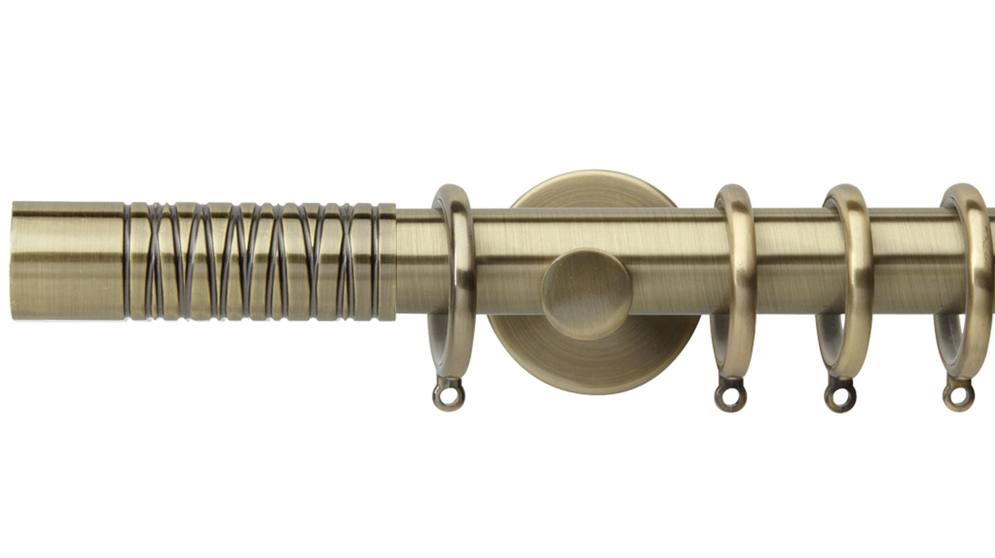 Rolls Neo Wired Barrel 28mm Metal Curtain Pole - Fendow