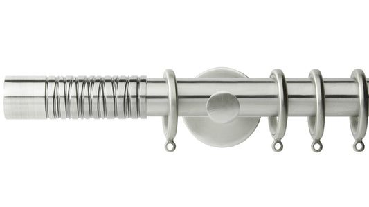 Rolls Neo Wired Barrel 28mm Metal Curtain Pole - Fendow