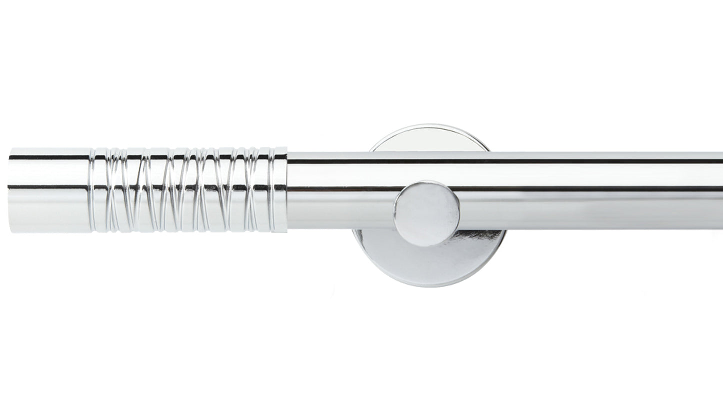 Rolls Neo Wired Barrel 28mm Metal Curtain Pole - Fendow