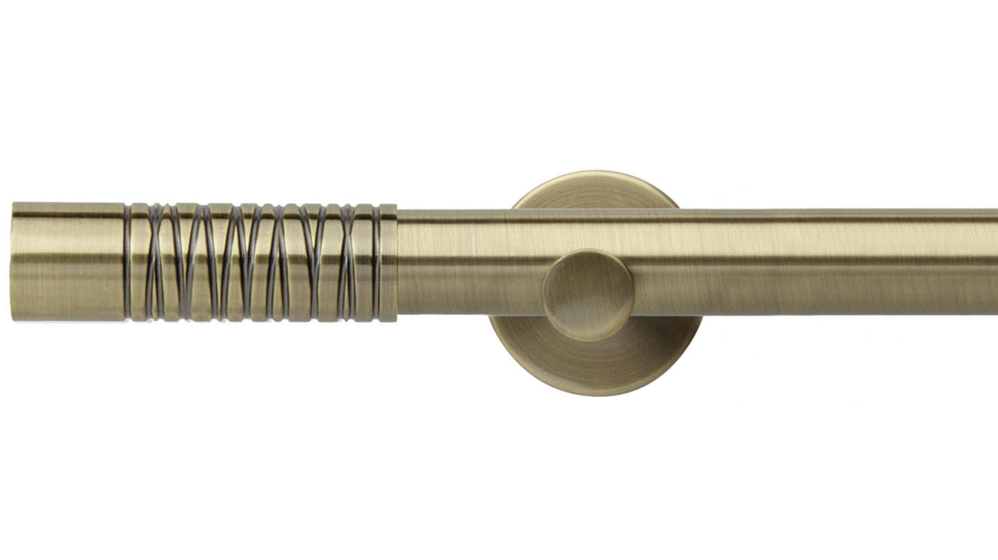 Rolls Neo Wired Barrel 28mm Metal Curtain Pole - Fendow