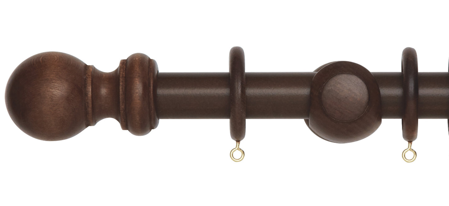 Rolls Woodline 28mm Wooden Curtain Pole - Fendow