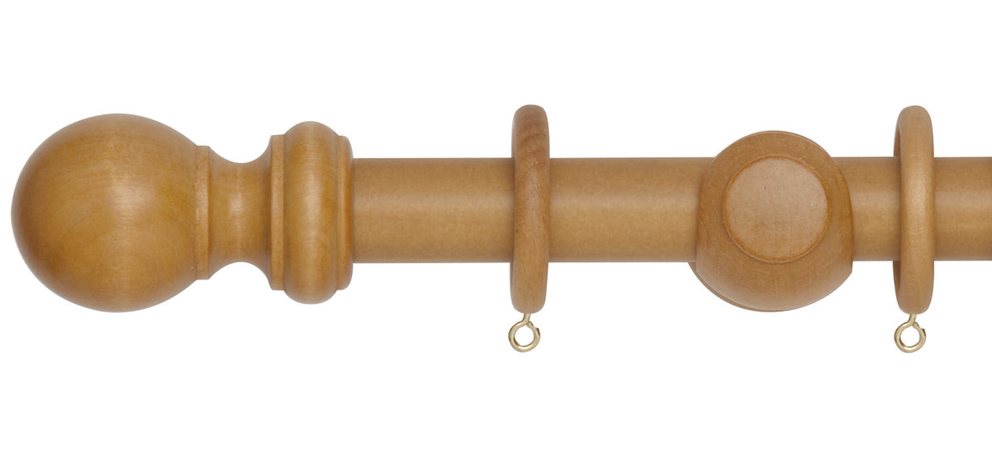 Rolls Woodline 28mm Wooden Curtain Pole - Fendow