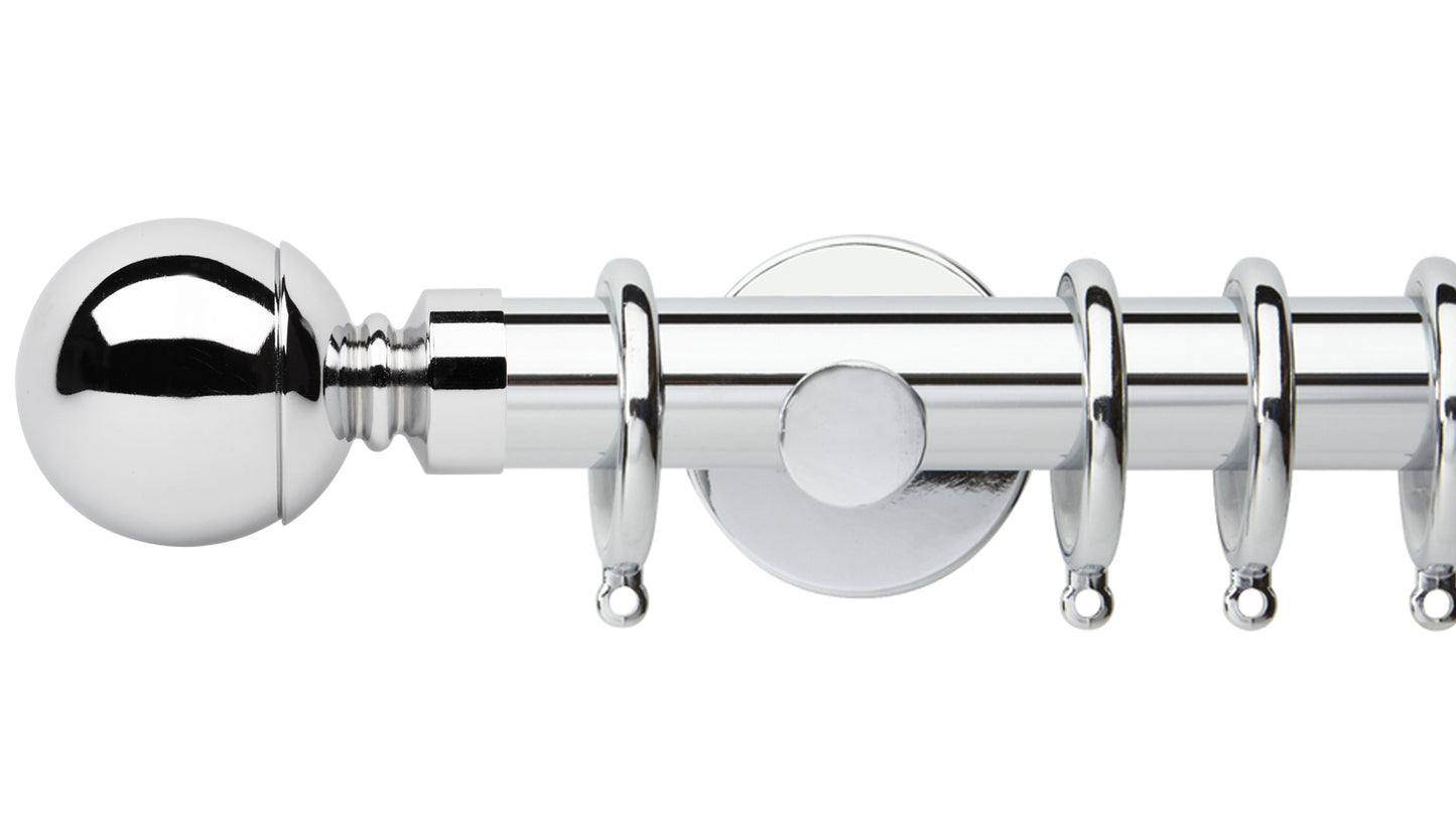 Rolls Neo Ball 35mm Metal Curtain Pole - Fendow