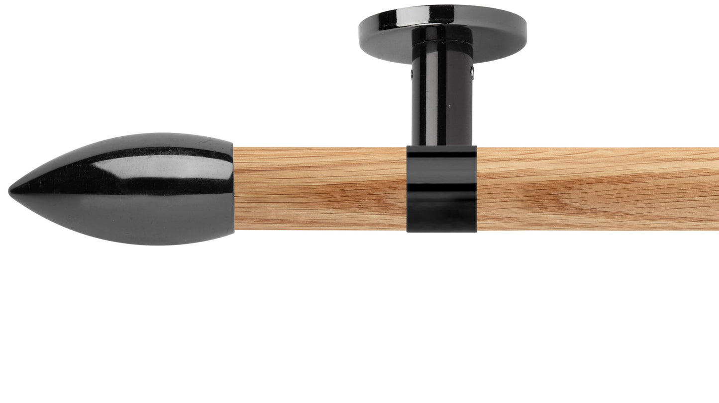 Rolls Neo Bullet 35mm Wooden Curtain Pole - Fendow