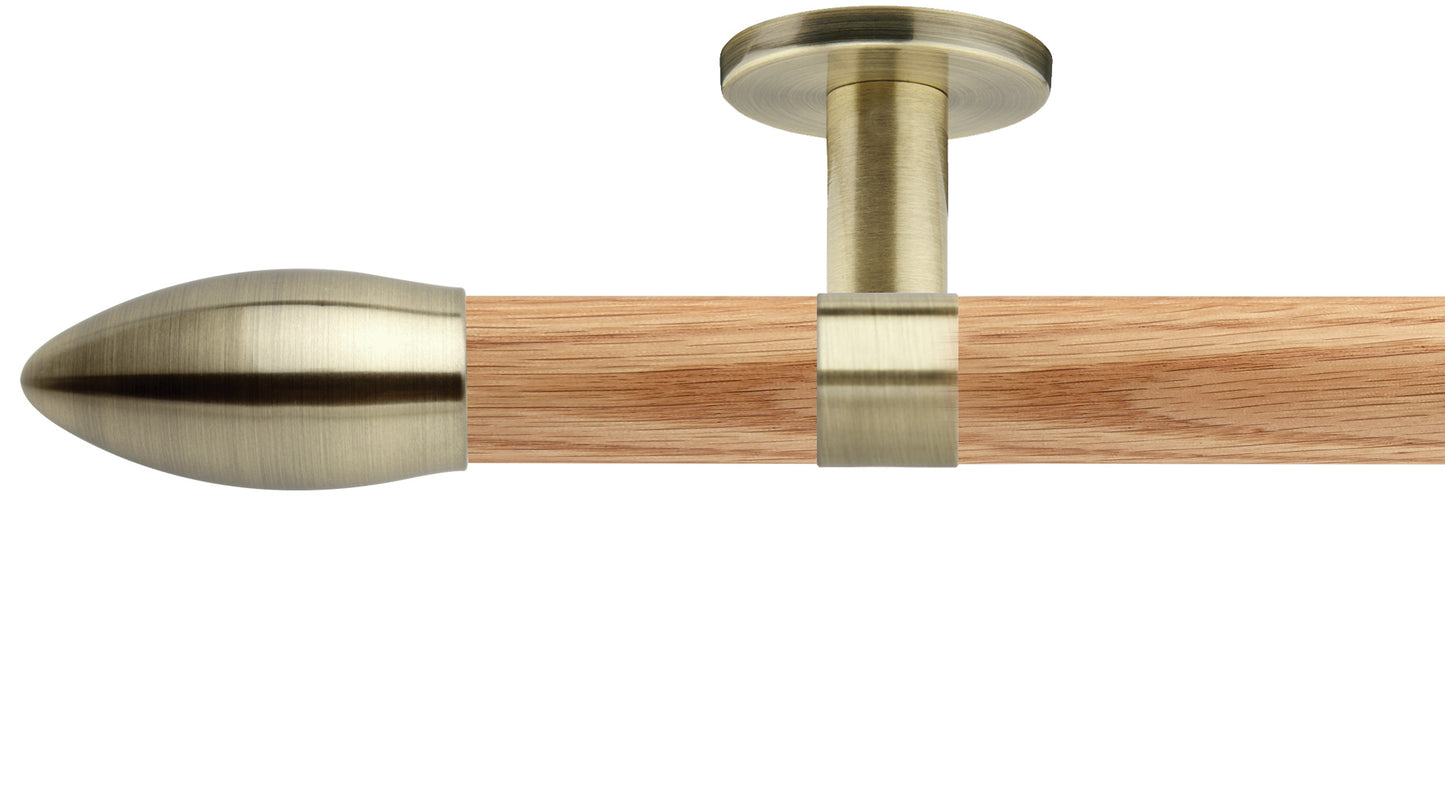 Rolls Neo Bullet 35mm Wooden Curtain Pole - Fendow