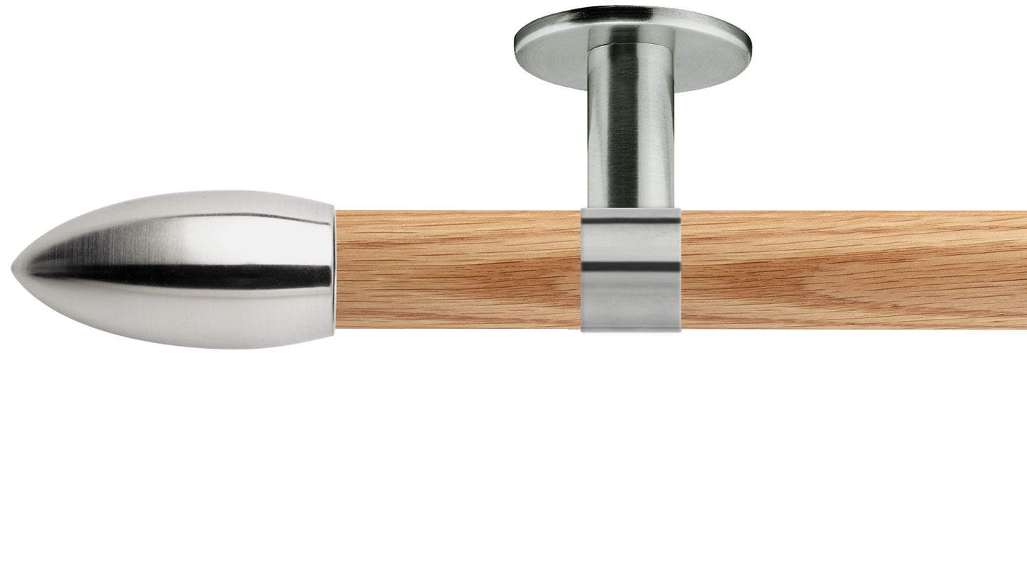 Rolls Neo Bullet 35mm Wooden Curtain Pole - Fendow