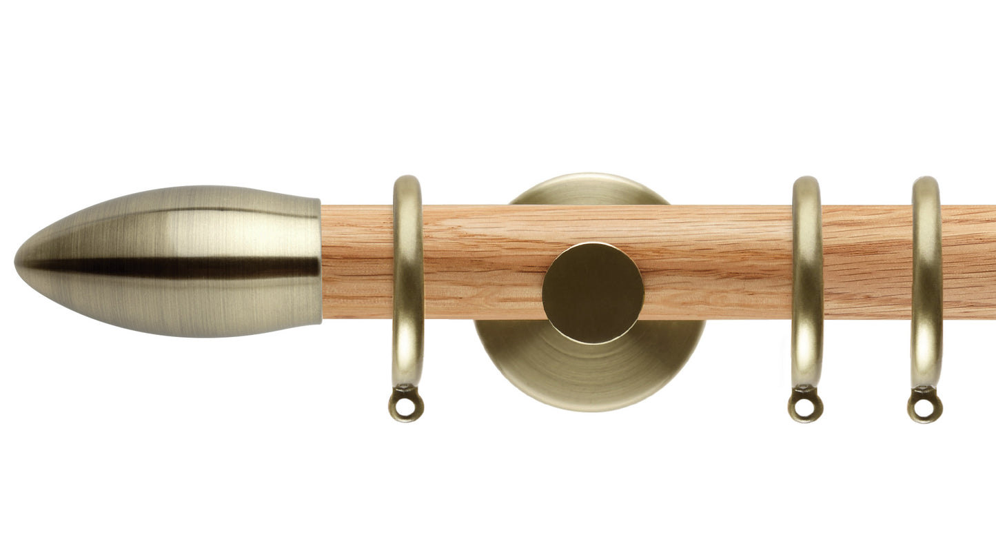 Rolls Neo Bullet 35mm Wooden Curtain Pole - Fendow