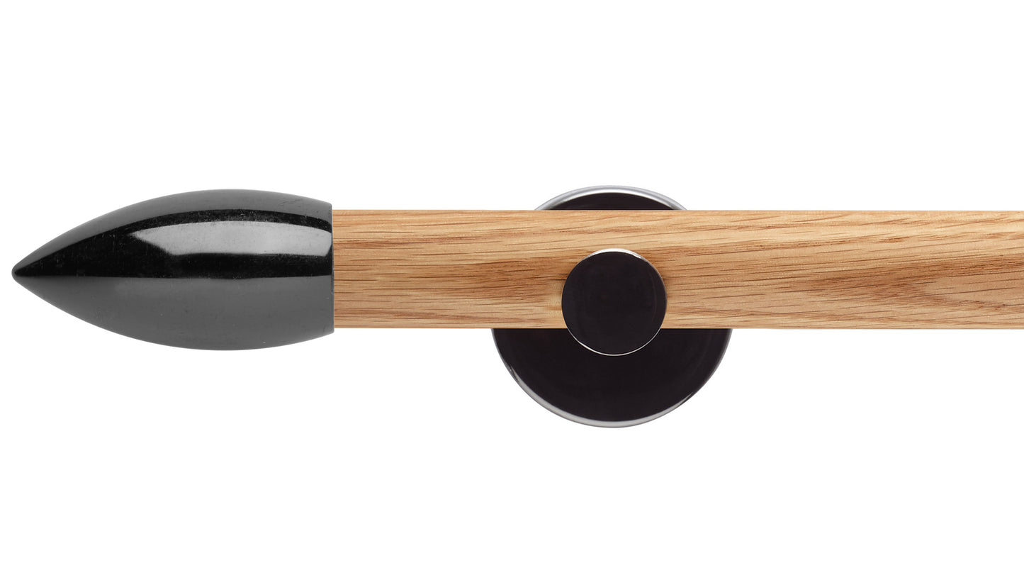 Rolls Neo Bullet 35mm Wooden Curtain Pole - Fendow