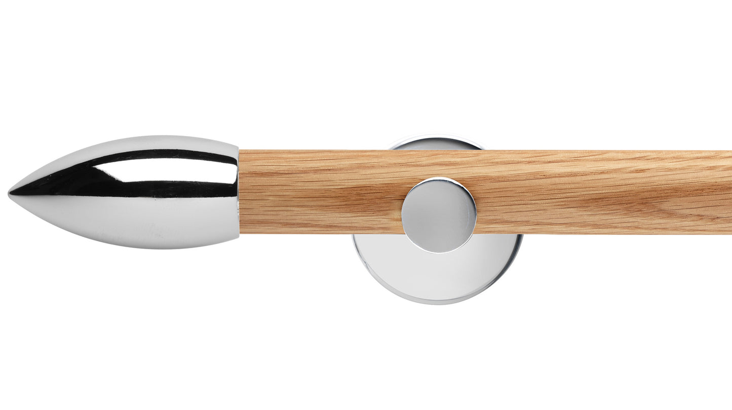 Rolls Neo Bullet 35mm Wooden Curtain Pole - Fendow