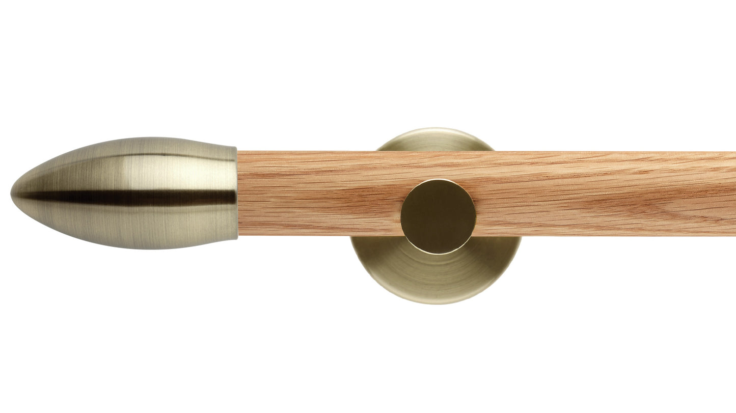 Rolls Neo Bullet 35mm Wooden Curtain Pole - Fendow