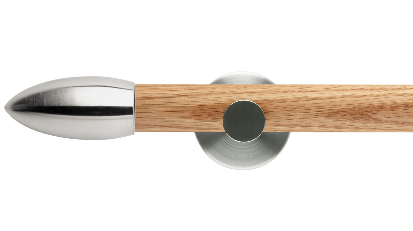 Rolls Neo Bullet 35mm Wooden Curtain Pole - Fendow