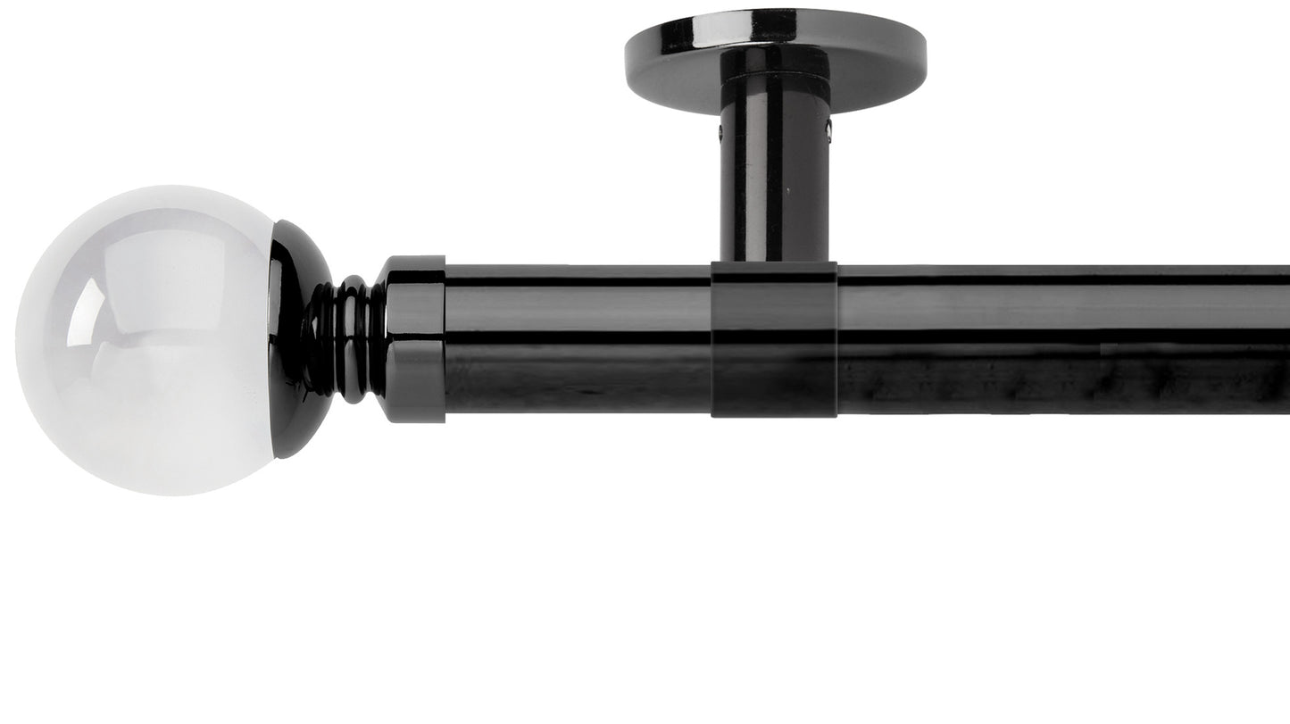 Rolls Neo Clear Ball 35mm Metal Curtain Pole - Fendow