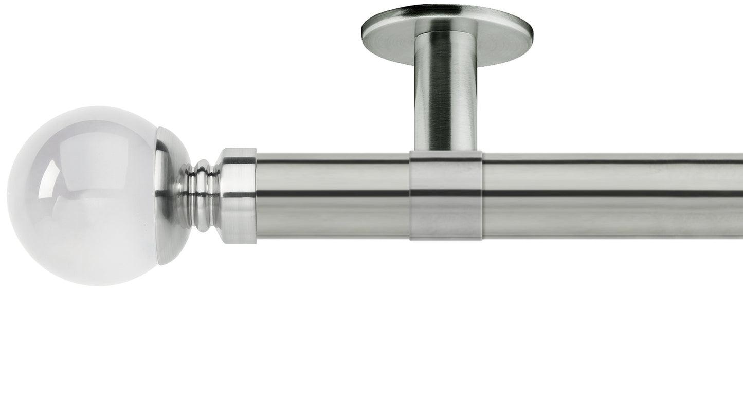 Rolls Neo Clear Ball 35mm Metal Curtain Pole - Fendow