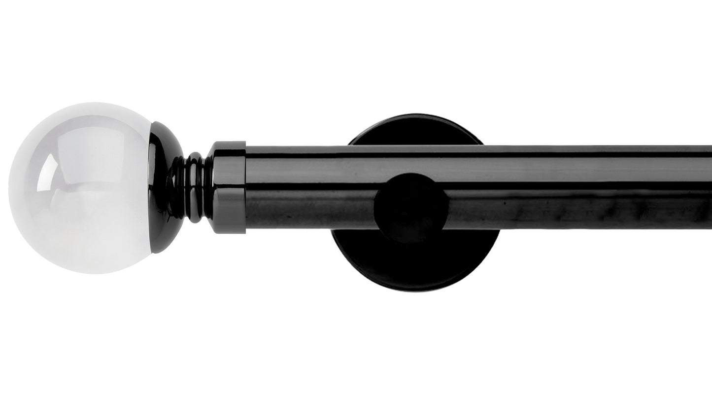 Rolls Neo Clear Ball 35mm Metal Curtain Pole - Fendow