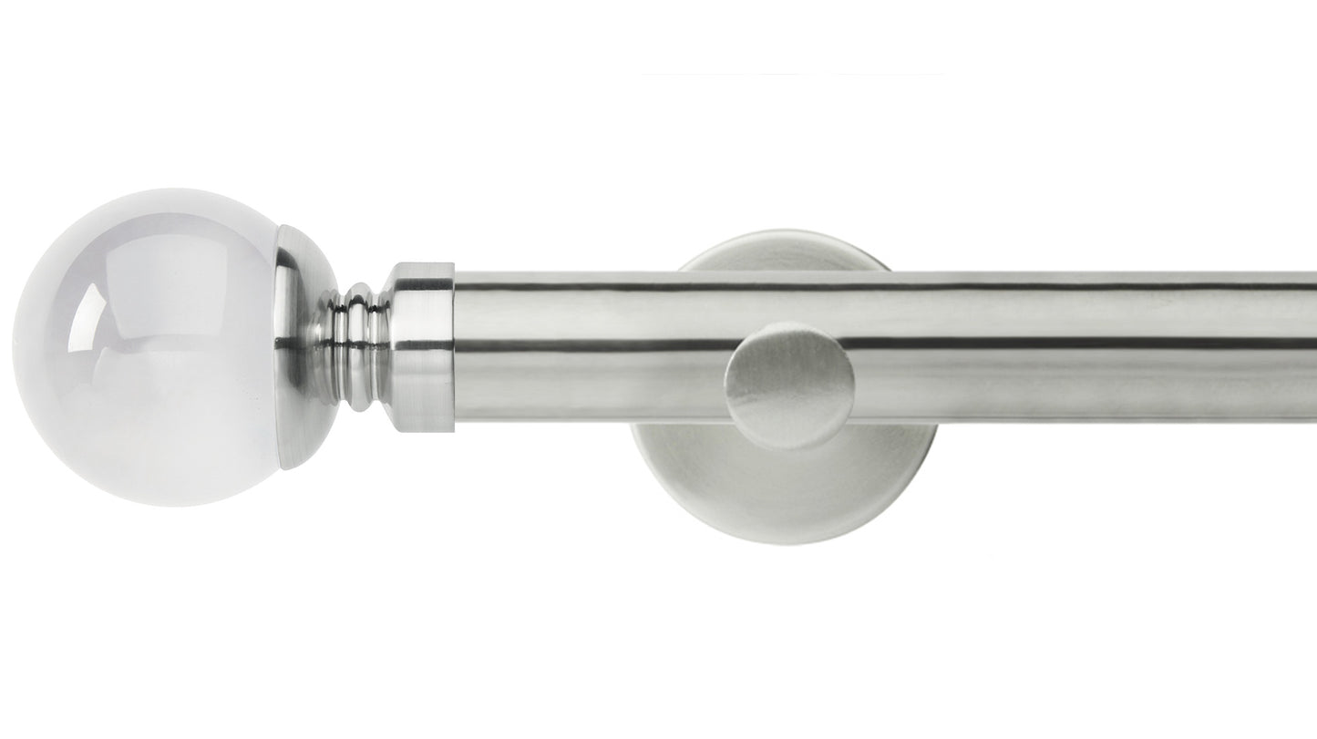 Rolls Neo Clear Ball 35mm Metal Curtain Pole - Fendow