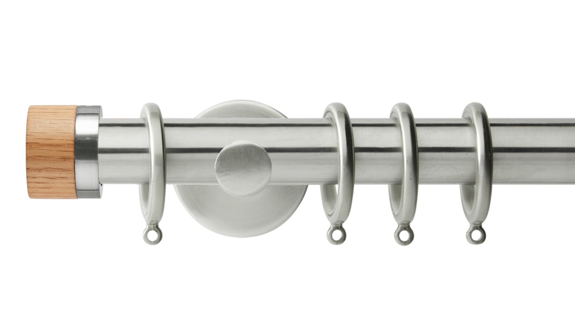 Rolls Neo Oak Stud 35mm Metal Curtain Pole - Fendow