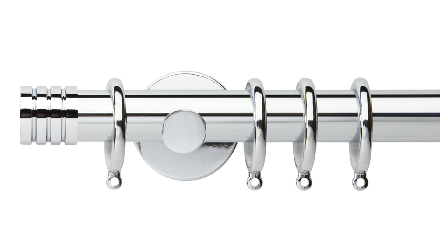 Rolls Neo Stud 35mm Metal Curtain Pole - Fendow