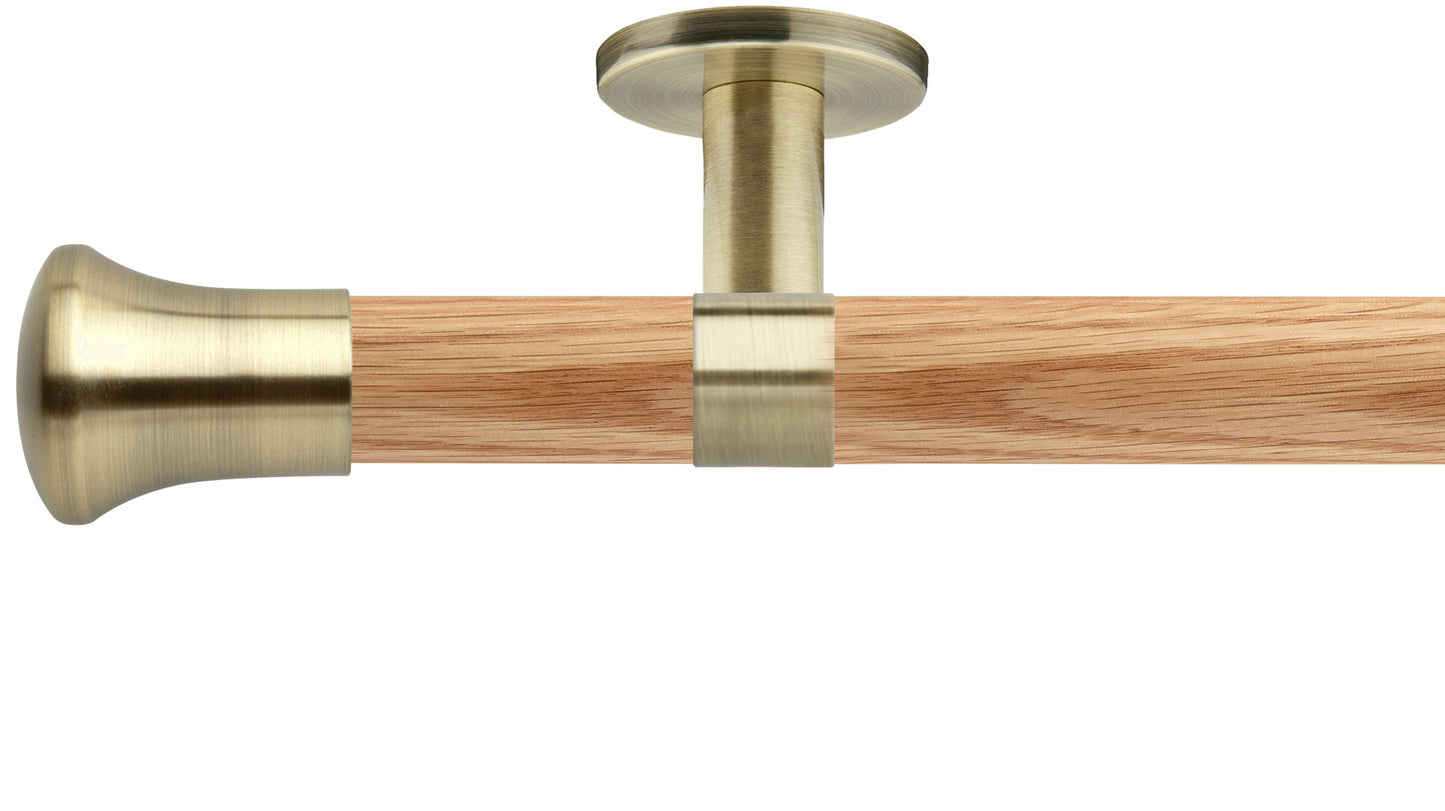 Rolls Neo Trumpet 35mm Wooden Curtain Pole - Fendow