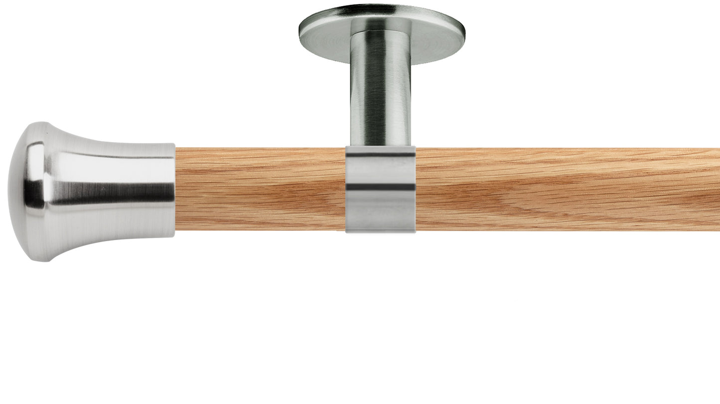 Rolls Neo Trumpet 35mm Wooden Curtain Pole - Fendow