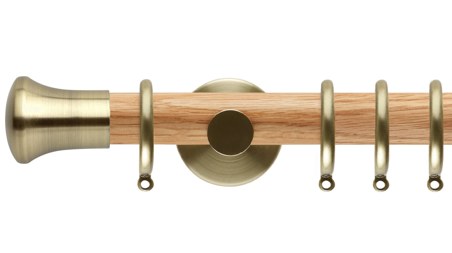 Rolls Neo Trumpet 35mm Wooden Curtain Pole - Fendow