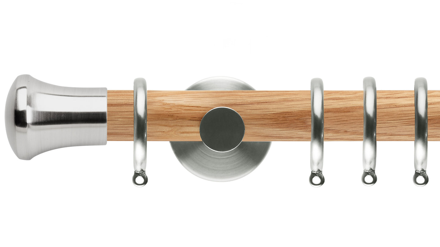 Rolls Neo Trumpet 35mm Wooden Curtain Pole - Fendow