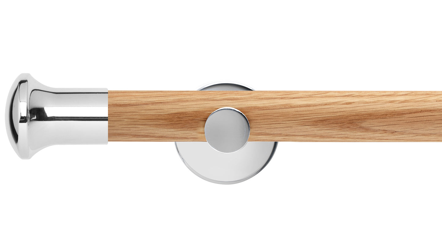 Rolls Neo Trumpet 35mm Wooden Curtain Pole - Fendow