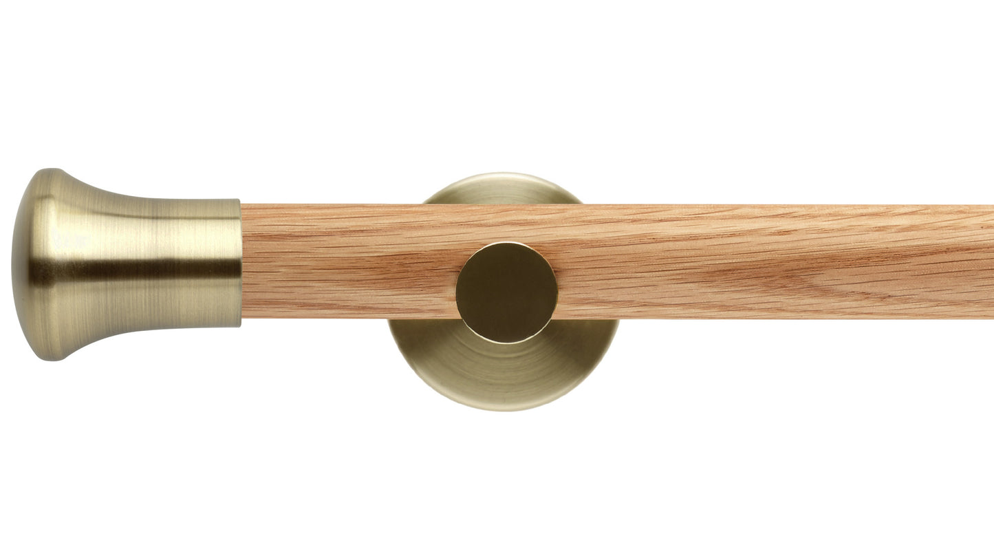 Rolls Neo Trumpet 35mm Wooden Curtain Pole - Fendow