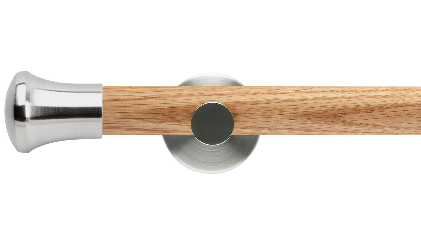 Rolls Neo Trumpet 35mm Wooden Curtain Pole - Fendow