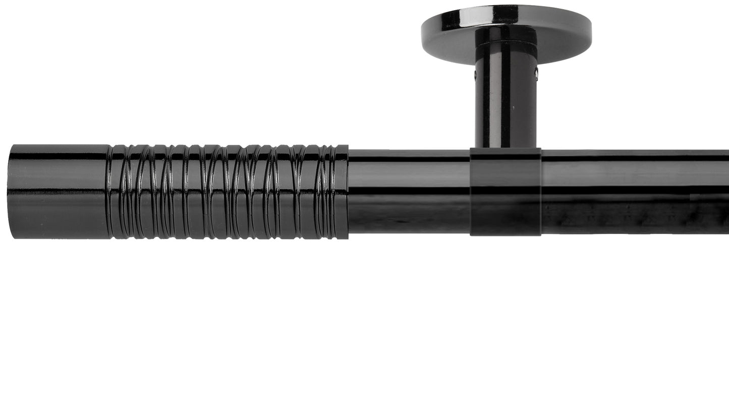 Rolls Neo Wired Barrel 35mm Metal Curtain Pole - Fendow