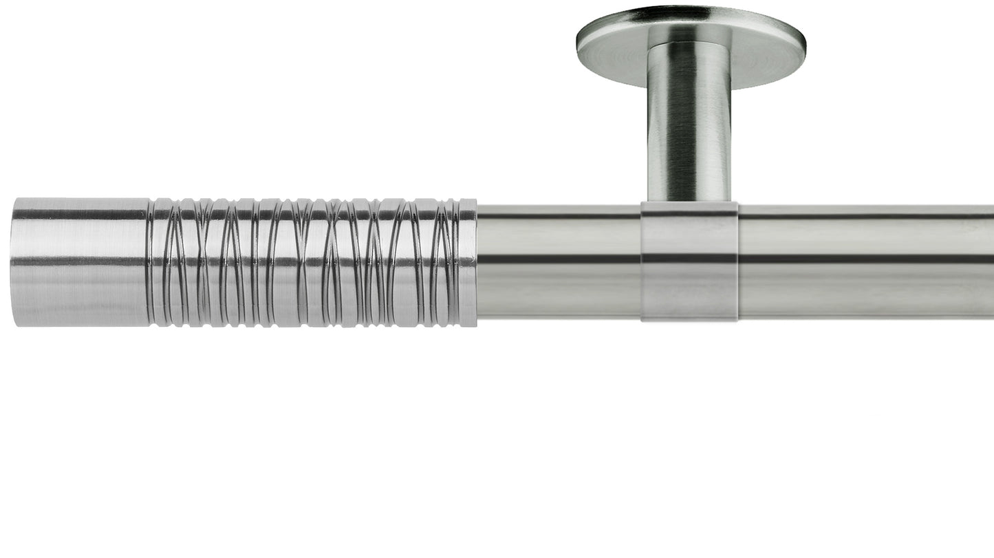 Rolls Neo Wired Barrel 35mm Metal Curtain Pole - Fendow