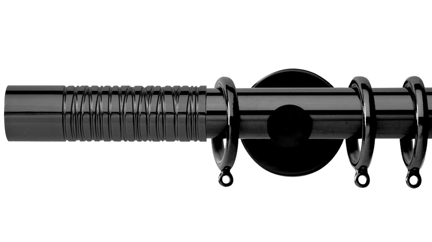 Rolls Neo Wired Barrel 35mm Metal Curtain Pole - Fendow