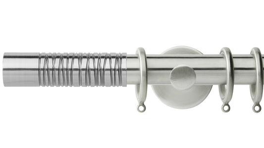 Rolls Neo Wired Barrel 35mm Metal Curtain Pole - Fendow