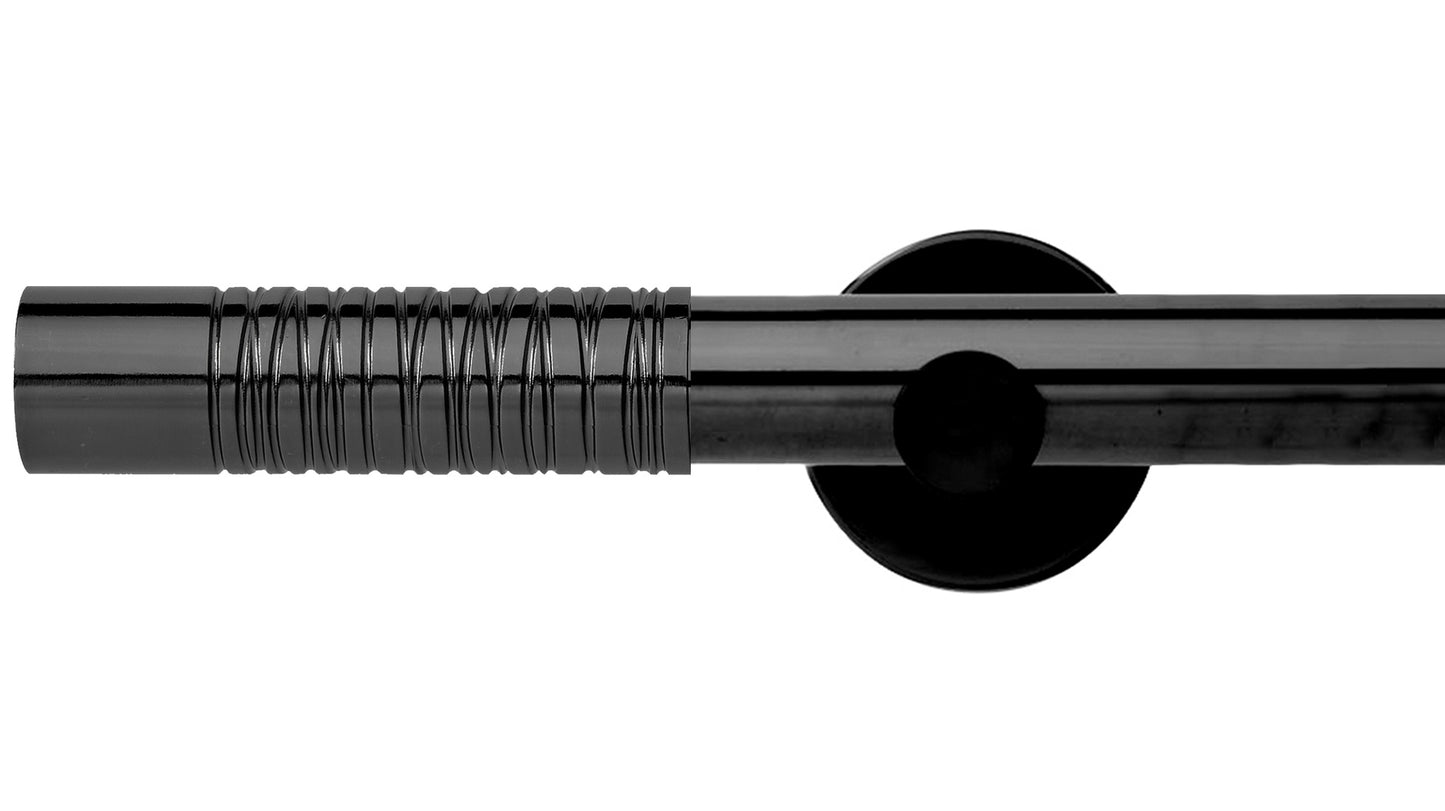 Rolls Neo Wired Barrel 35mm Metal Curtain Pole - Fendow