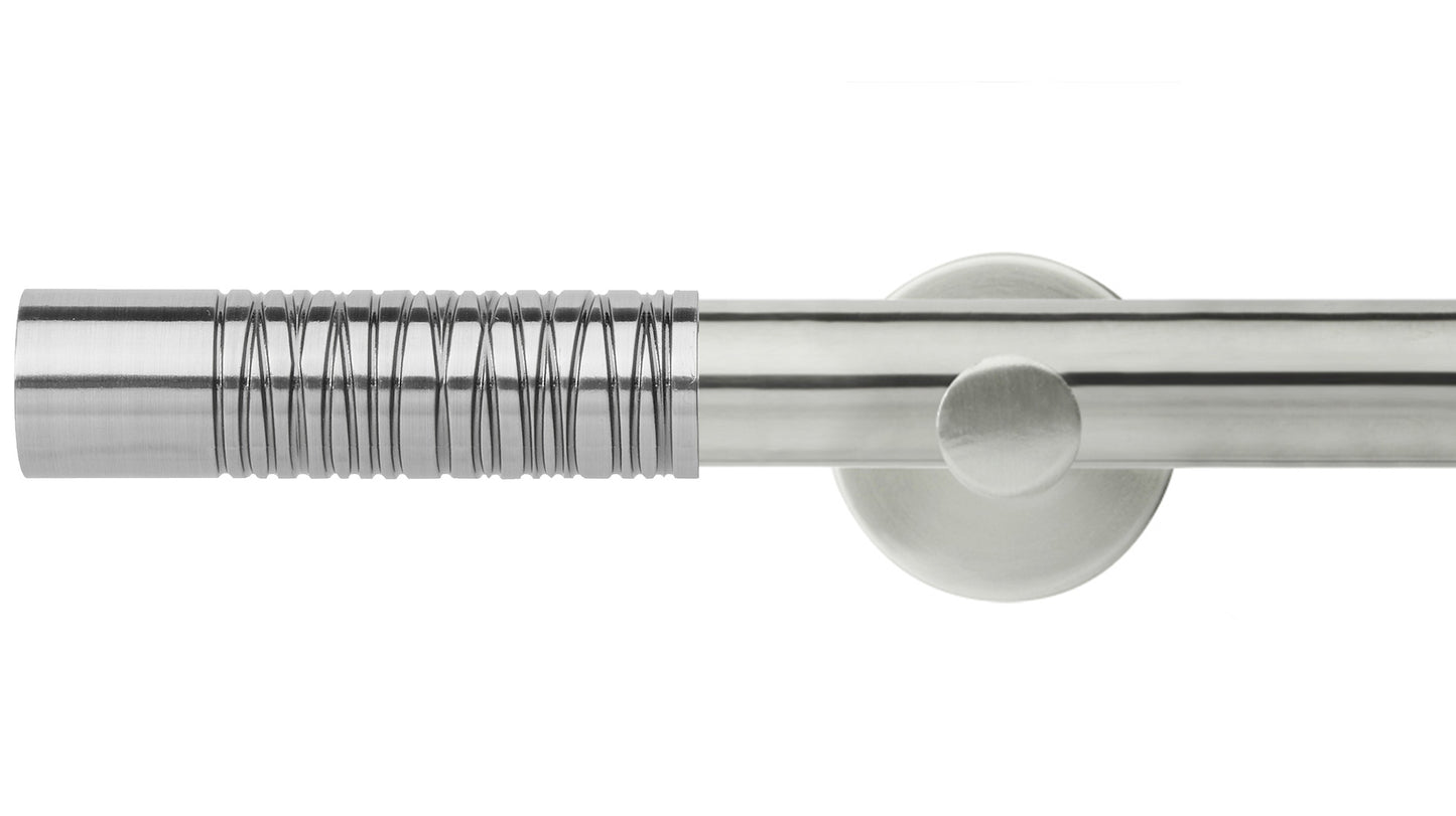 Rolls Neo Wired Barrel 35mm Metal Curtain Pole - Fendow