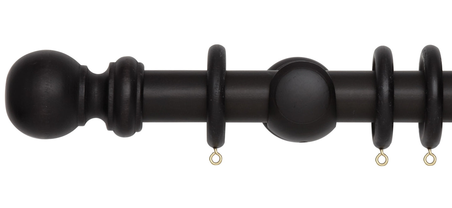 Rolls Woodline 35mm Wooden Curtain Pole - Fendow