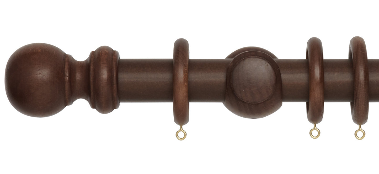 Rolls Woodline 35mm Wooden Curtain Pole - Fendow